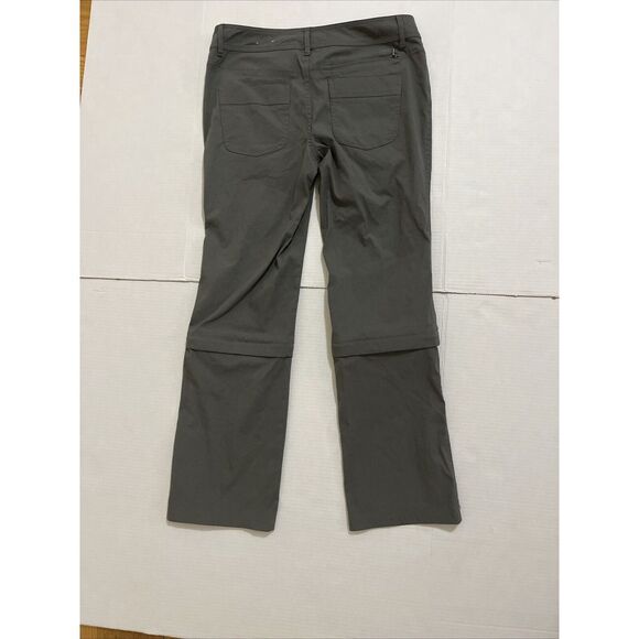 REI Womens Convertible Hiking Pants Size 8 Grey Zip Off Nylon Stretch Travel - Picture 8 of 8